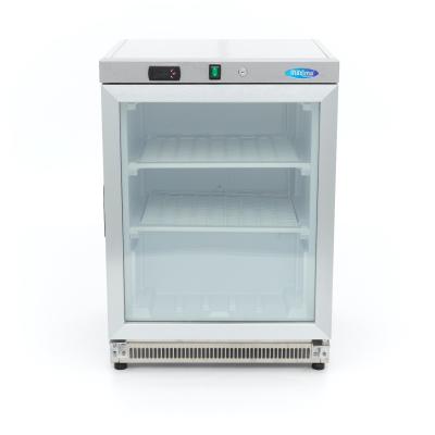Maxima Mrazící skříň - 200 l - nerezová ocel - se skleněnými dveřmi |  09405011
